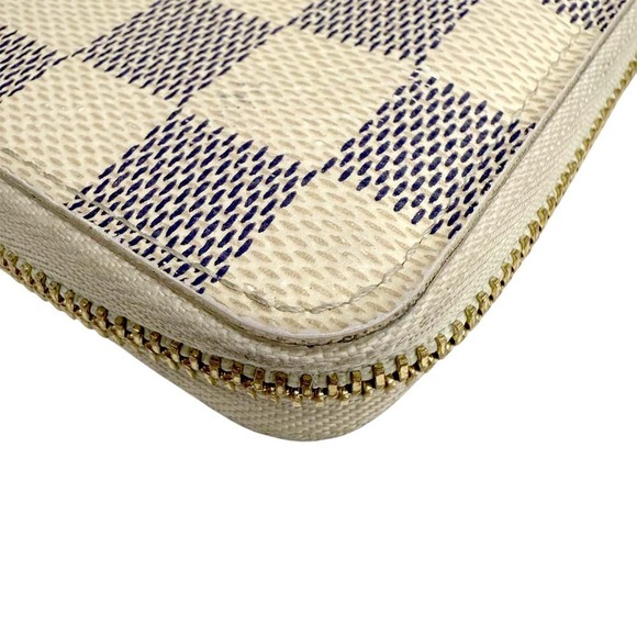 Louis Vuitton Zippy Wallet Damier Azur White Leather - Picture 13 of 13